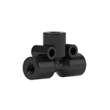 PEEK Tee .050 thru hole Hi Pressure, F-300